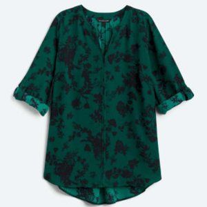 41 HAWTHORN Karie Split Neck High Low Hem Blouse NWT